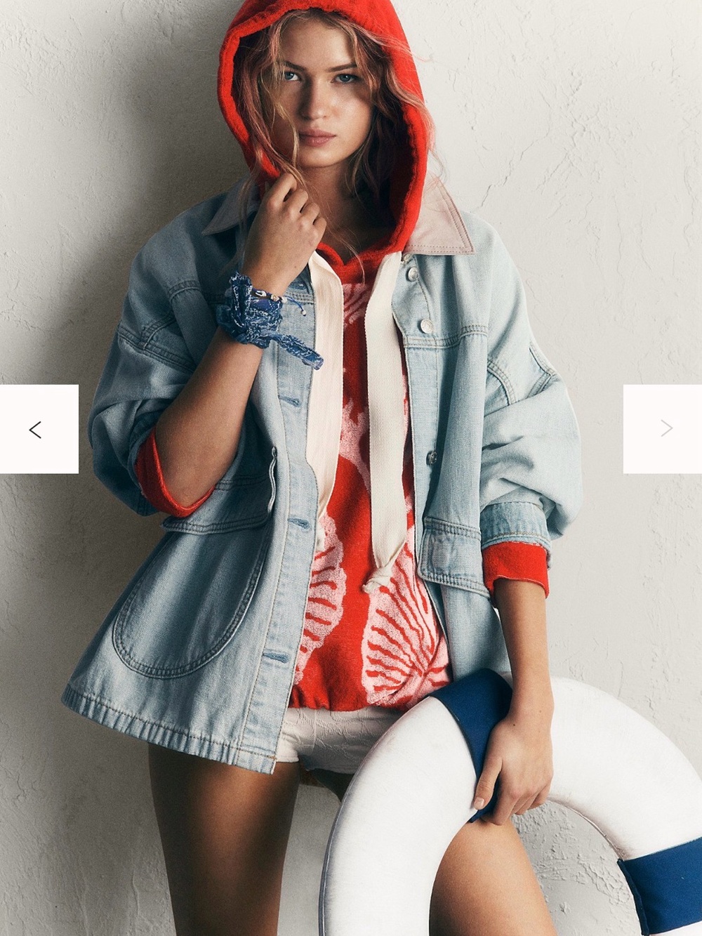 We The Free Lemon Denim Jacket in Sweet Icing, XS - Picture 6 of 6